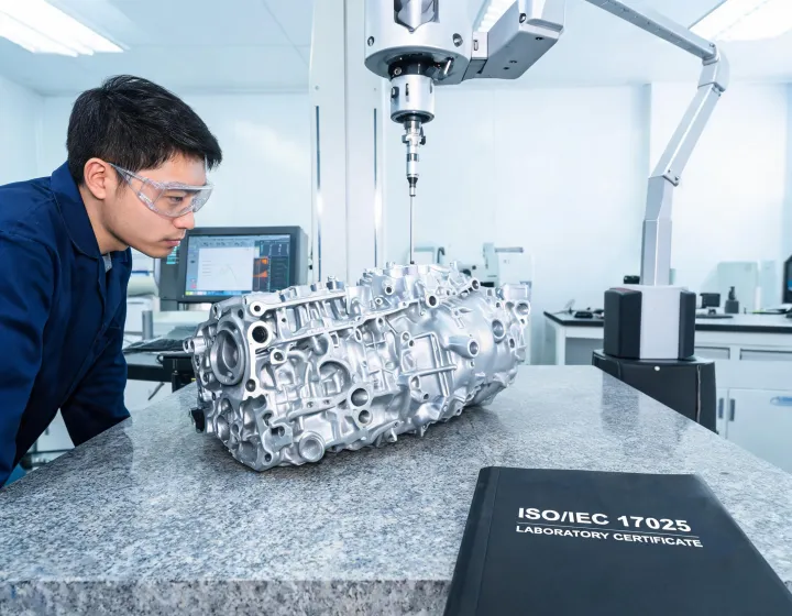 Automotive CMM inspection with certificate folder